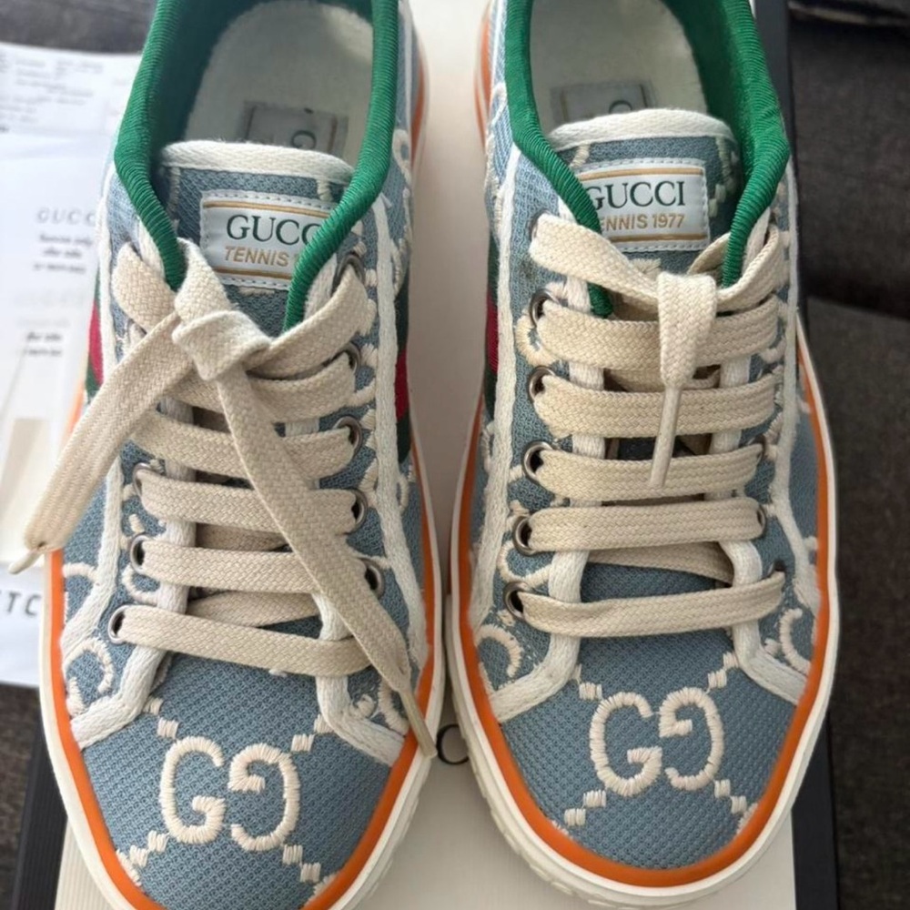 Gucci Blue and Green Sneakers